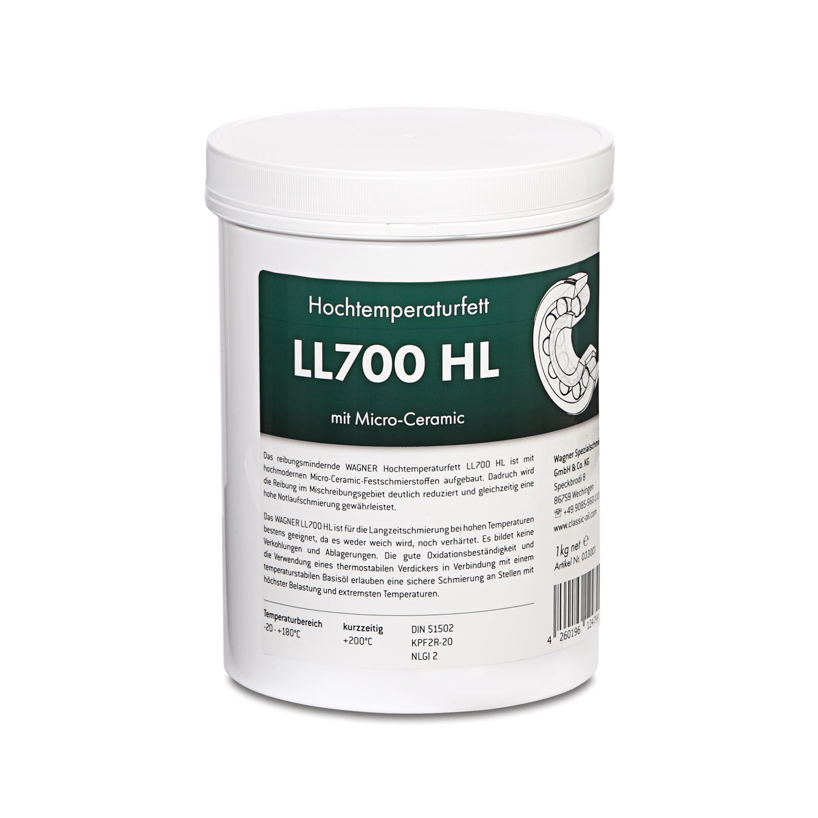 High-temperature grease LL700 HL with Micro-Ceramic