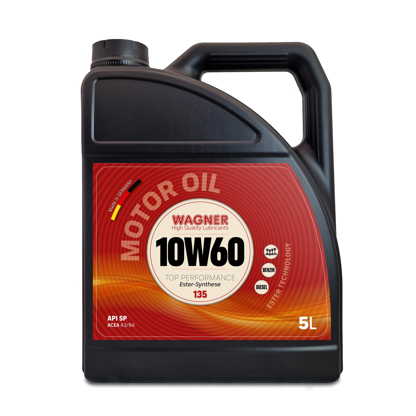 Top performance engine oil SAE 10W/60 ester synthesis