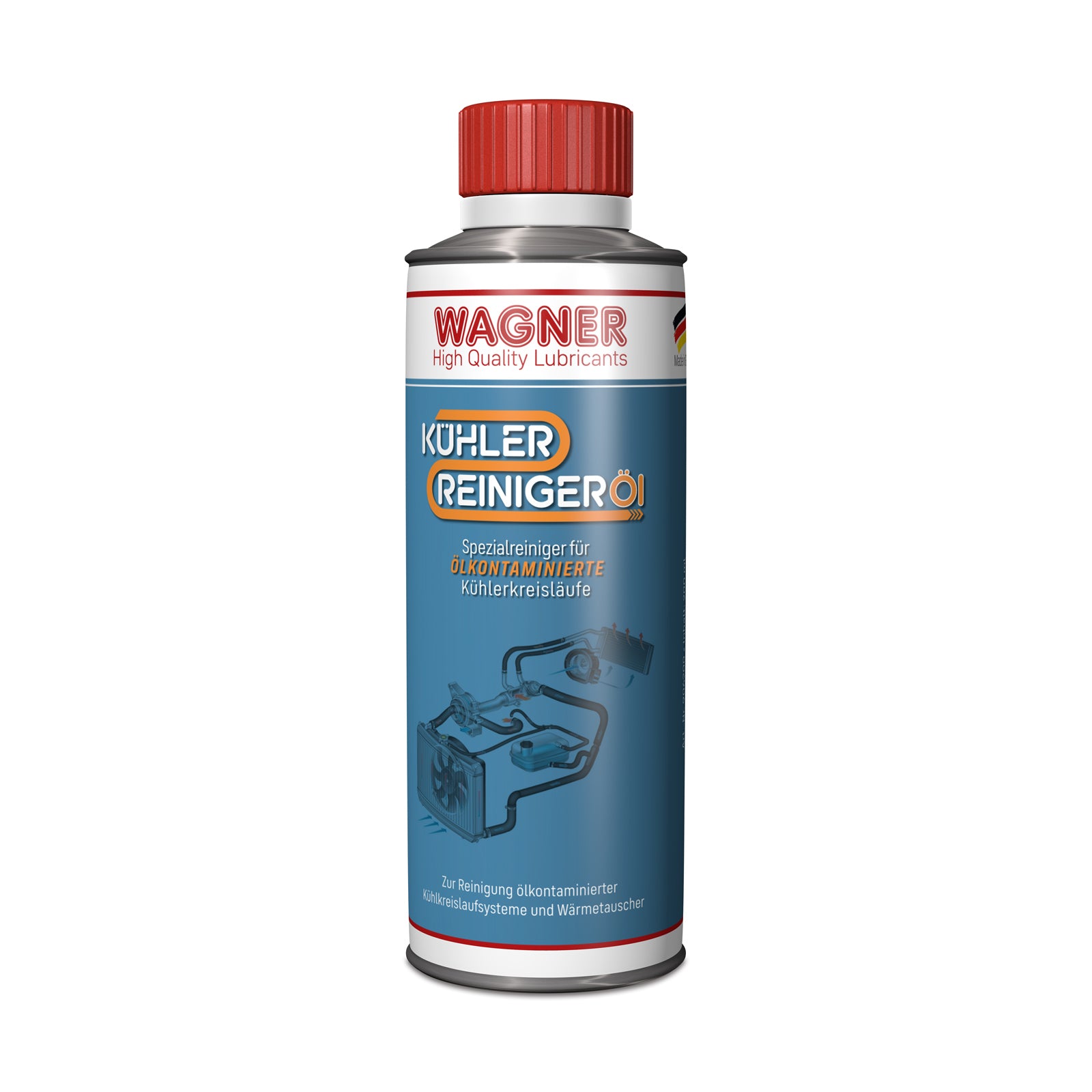 Radiator cleaner for oil-contaminated cooling circuits